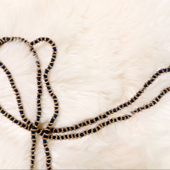 Red and Blue Long Tassel Necklace - Picture 4 of 5